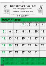 Green Contractor Calendar w/1 Color Imprint (18"x 25") 1 Green Contractor Calendar w/1 Color Imprint (18"x 25") 1