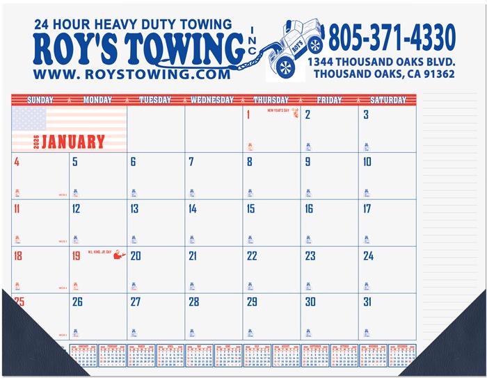 Patriotic Calendar Desk Pad w/1 Color Imprint (21 ¾"x 17") 1