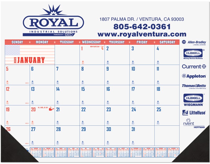 Patriotic Calendar Desk Pad w/1 Color Imprint (21 ¾"x 17") 1 Patriotic Calendar Desk Pad w/1 Color Imprint (21 ¾"x 17") 1