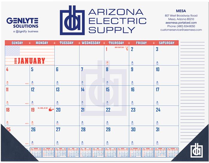 Patriotic Calendar Desk Pad w/1 Color Imprint (21 ¾"x 17") 1