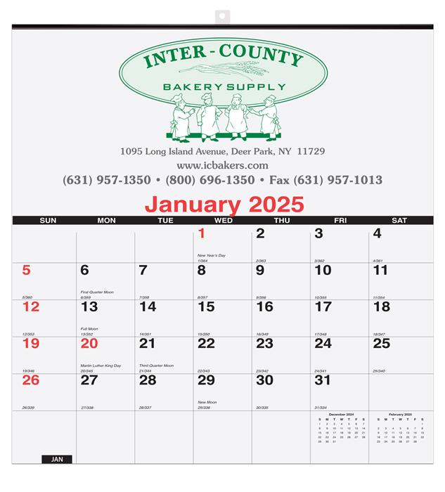 Deluxe Wall Pad Calendar (2 Color Imprint) 1 Deluxe Wall Pad Calendar (2 Color Imprint) 1