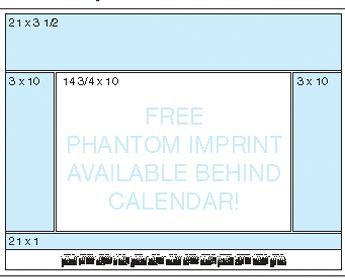 Blue & Black 13 Month Calendar Desk Pad w/2 Color Imprint (21 ¾"x 17") 1