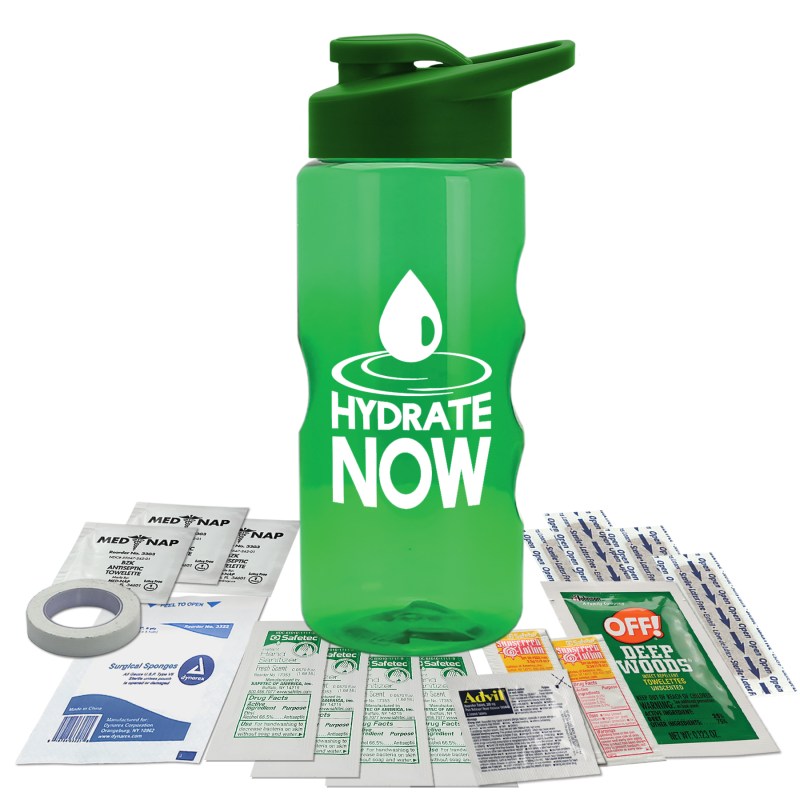 22 Oz. Tritan Bottle Survival Kit - Drink Thru Lid 1 22 Oz. Tritan Bottle Survival Kit - Drink Thru Lid 1