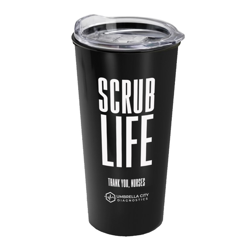 The Explorer - 18 Oz. Metallic Travel Tumbler w/Clear Slide Lid 1 The Explorer - 18 Oz. Metallic Travel Tumbler w/Clear Slide Lid 1