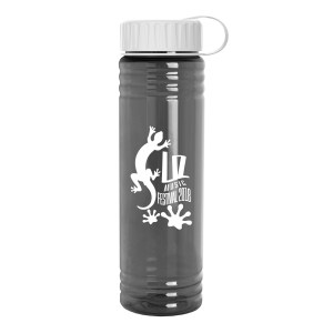 24 Oz. Slim Fit Water Sports Bottle w/Tethered Lid 1 24 Oz. Slim Fit Water Sports Bottle w/Tethered Lid 1