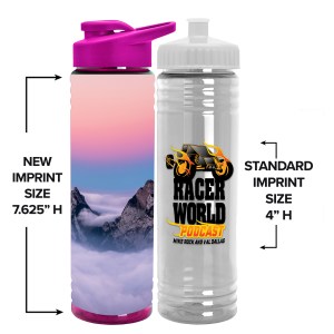 24 Oz. Slim Fit Water Bottles w/Drink-Thru Lid - Digital 1 24 Oz. Slim Fit Water Bottles w/Drink-Thru Lid - Digital 1