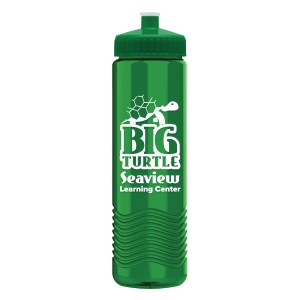 24 Oz. Transparent Wave Bottle w/Push Pull Lid 1 24 Oz. Transparent Wave Bottle w/Push Pull Lid 1
