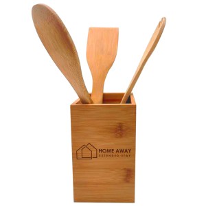Bamboo Box Utensil Holder (3 Utensils) 1 Bamboo Box Utensil Holder (3 Utensils) 1