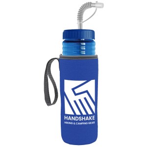 The Lifeguard - 24 oz. PETE Bottle with a Straw lid and Caddy 1 The Lifeguard - 24 oz. PETE Bottle with a Straw lid and Caddy 1
