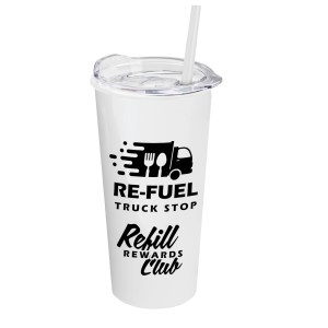 18 oz. Travel Tumbler with Clear Slide Lid and Straw 1 18 oz. Travel Tumbler with Clear Slide Lid and Straw 1