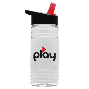 20 Oz. Transparent Sports Bottle w/Straw Handle Lid 1 20 Oz. Transparent Sports Bottle w/Straw Handle Lid 1