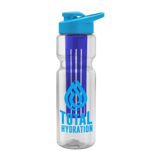 28 Oz. Champion Transparent Sports Bottle w/Drink Thru Lid & Large Infuser 1 28 Oz. Champion Transparent Sports Bottle w/Drink Thru Lid & Large Infuser 1