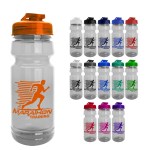The Trainer - 24 oz. Clear Sports Bottle with USA Flip lid 1 The Trainer - 24 oz. Clear Sports Bottle with USA Flip lid 1