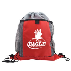 The Sportster - Drawstring Backpack With Mesh Pockets 1 The Sportster - Drawstring Backpack With Mesh Pockets 1