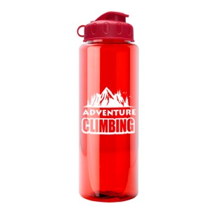 32 Oz. Transparent Guzzler Sports Bottle w/Flip Top Lid 1 32 Oz. Transparent Guzzler Sports Bottle w/Flip Top Lid 1