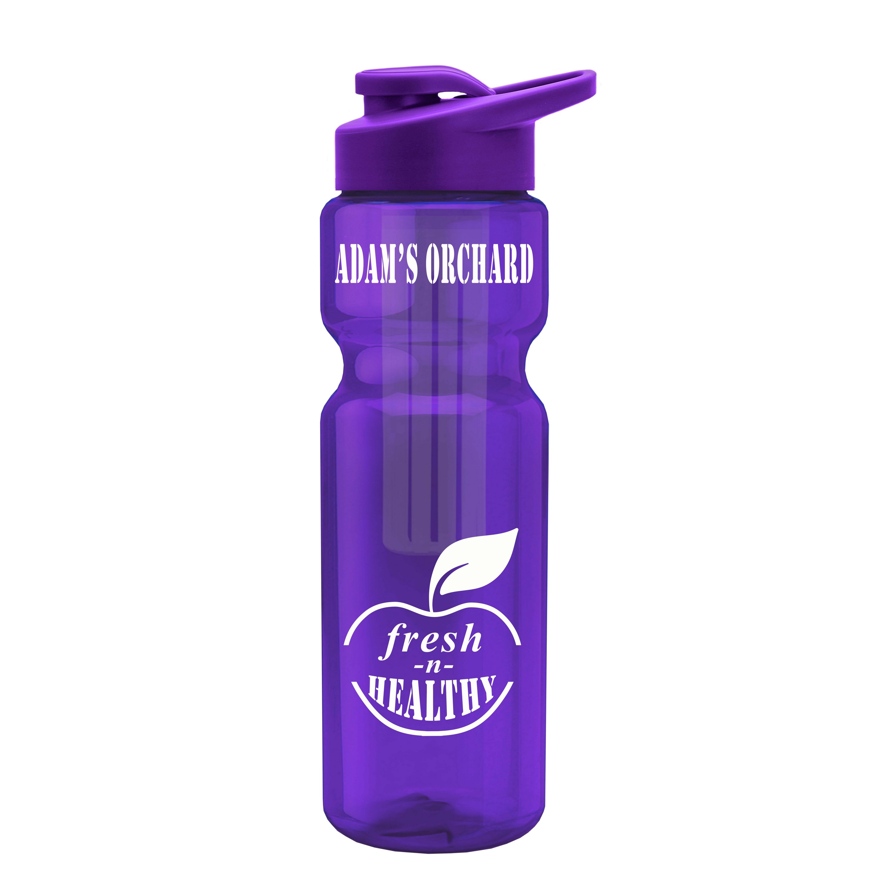 28 Oz. Transparent Bottle w/Small Infuser & Snap Lid 1 28 Oz. Transparent Bottle w/Small Infuser & Snap Lid 1