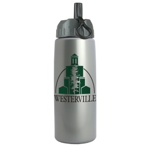 26 Oz. Metallic Flair Sports Bottle w/Ring Straw Lid 1 26 Oz. Metallic Flair Sports Bottle w/Ring Straw Lid 1