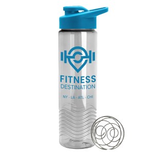 The Wave 24 oz. Tritanâ„¢ Shaker Bottle with Drink thru lid and Mixing Whisk Ball 1 The Wave 24 oz. Tritanâ„¢ Shaker Bottle with Drink thru lid and Mixing Whisk Ball 1