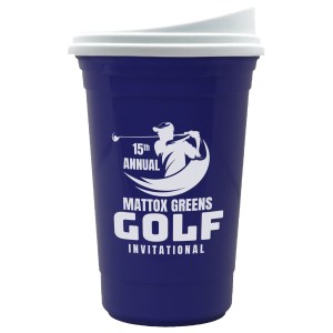 The Varsity Tumbler - 16 oz Double Wall with White Slide Lid 1 The Varsity Tumbler - 16 oz Double Wall with White Slide Lid 1
