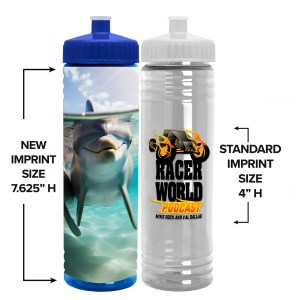 24 Oz. Slim Fit Water Bottle w/Push-Pull Lid - Digital 1 24 Oz. Slim Fit Water Bottle w/Push-Pull Lid - Digital 1