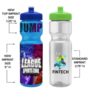 28 Oz. Translucent Sports Bottle w/Push Pull Lid - Digital Imprint 1 28 Oz. Translucent Sports Bottle w/Push Pull Lid - Digital Imprint 1