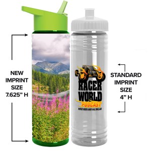 24 Oz. Slim Fit Bottle w/Flip Straw - Digital Imprint 1 24 Oz. Slim Fit Bottle w/Flip Straw - Digital Imprint 1