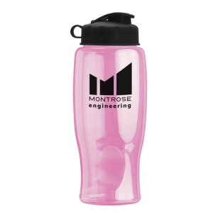 27 Oz. Transparent Travel Sports Bottle w/Flip Top Lid 1 27 Oz. Transparent Travel Sports Bottle w/Flip Top Lid 1