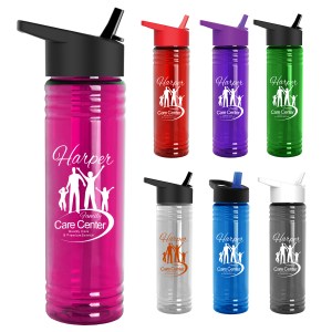 24 Oz. Slim Fit Water Bottle w/Flip Straw Lid 1 24 Oz. Slim Fit Water Bottle w/Flip Straw Lid 1