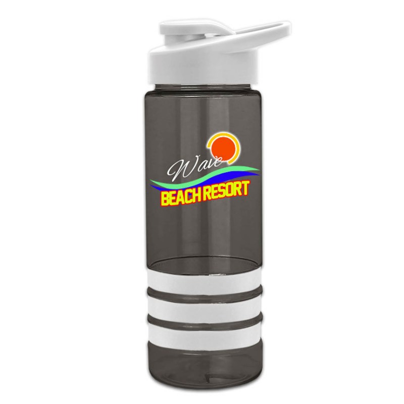 24 Oz. Digital Stripe Transparent Bottle w/Snap Lid 1 24 Oz. Digital Stripe Transparent Bottle w/Snap Lid 1