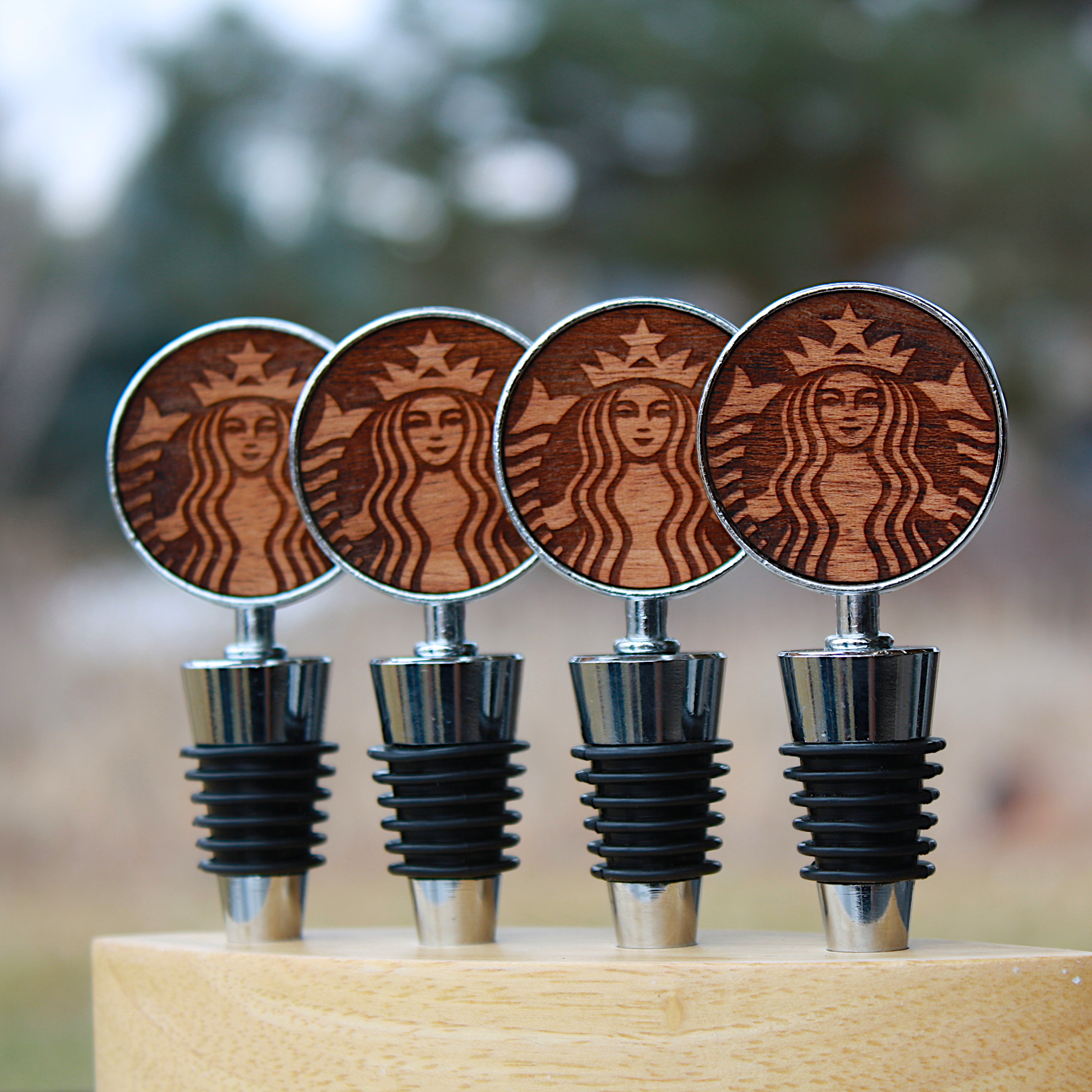 Wooden Cone Style Wine Bottle Stopper (CLOVER) 1