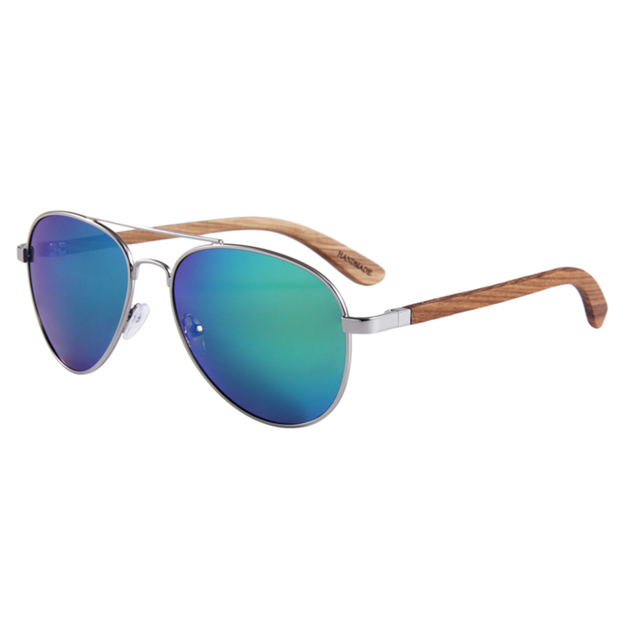 Wooden Classic Aviator Series Ebony, Zebra & Rosewood Sunglasses (SNOQUALMIE) 2