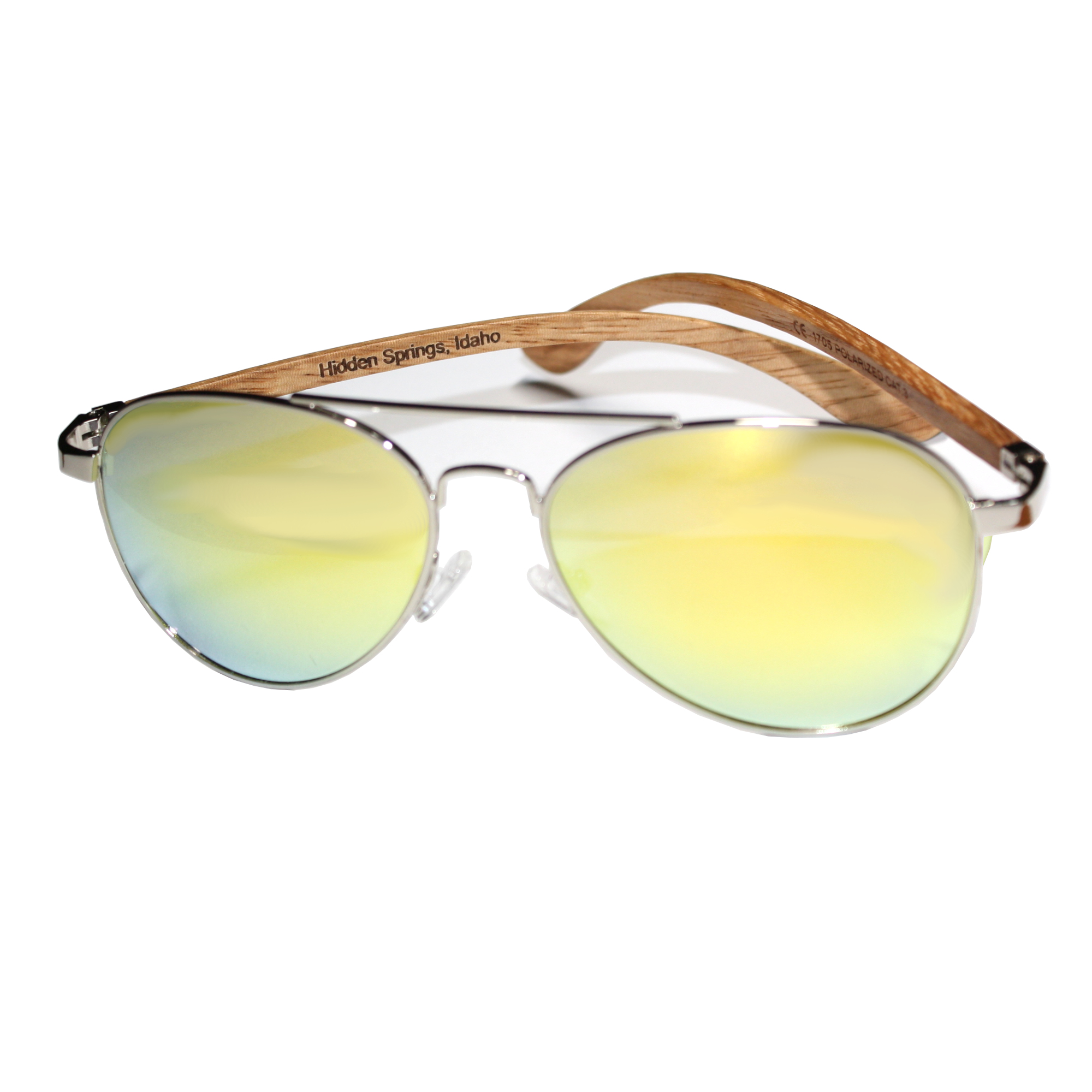 Wooden Classic Aviator Series Ebony, Zebra & Rosewood Sunglasses (SNOQUALMIE) 2