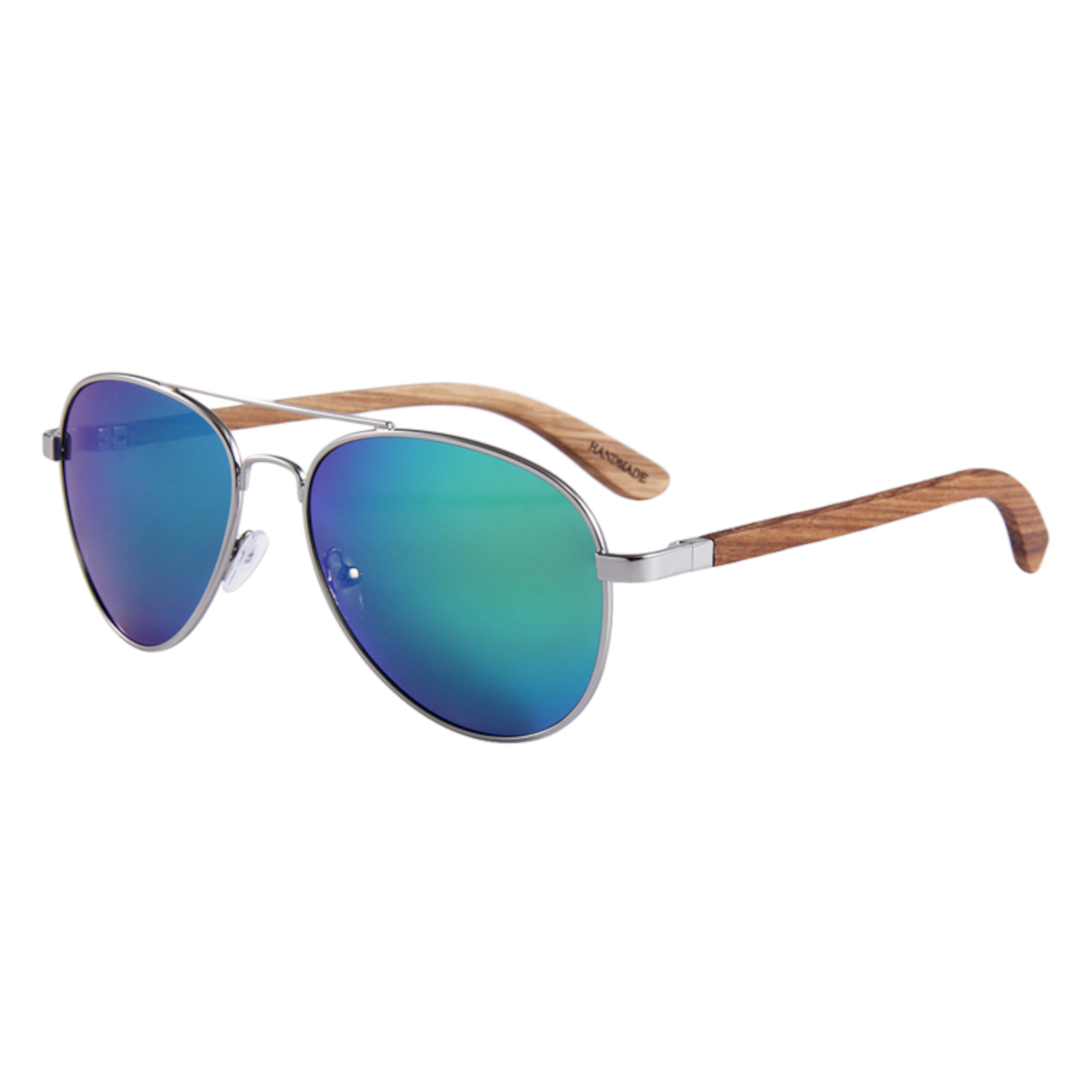 Wooden Classic Aviator Series Ebony, Zebra & Rosewood Sunglasses (SNOQUALMIE) 2