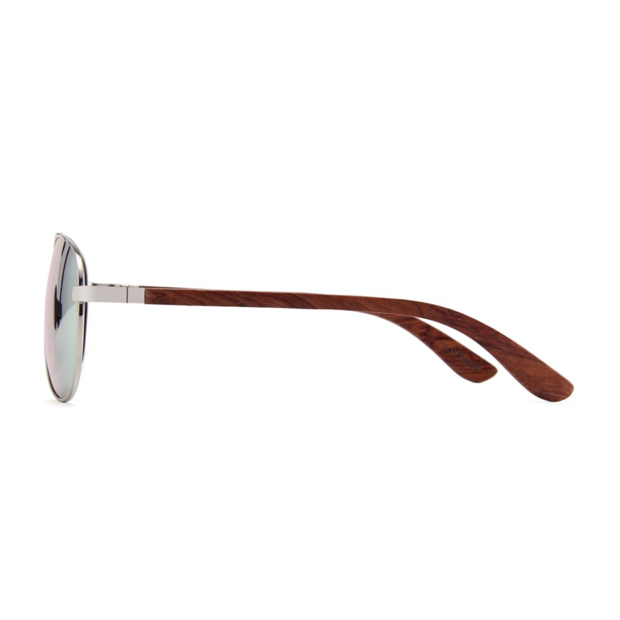 Wooden Classic Aviator Series Ebony, Zebra & Rosewood Sunglasses (SNOQUALMIE) 2