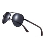 Wooden Classic Aviator Series Ebony, Zebra & Rosewood Sunglasses (SNOQUALMIE) 2 Wooden Classic Aviator Series Ebony, Zebra & Rosewood Sunglasses (SNOQUALMIE) 2