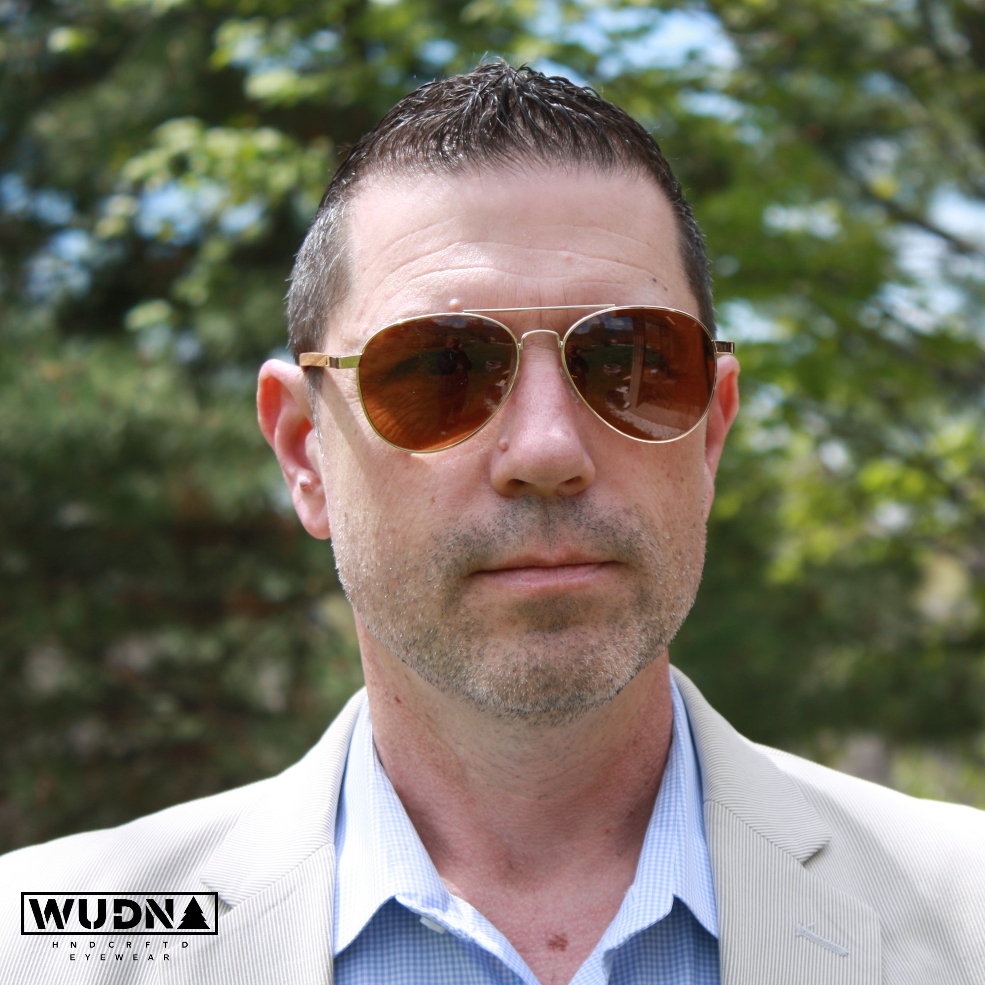 Wooden Classic Aviator Series Ebony, Zebra & Rosewood Sunglasses (SNOQUALMIE) 2