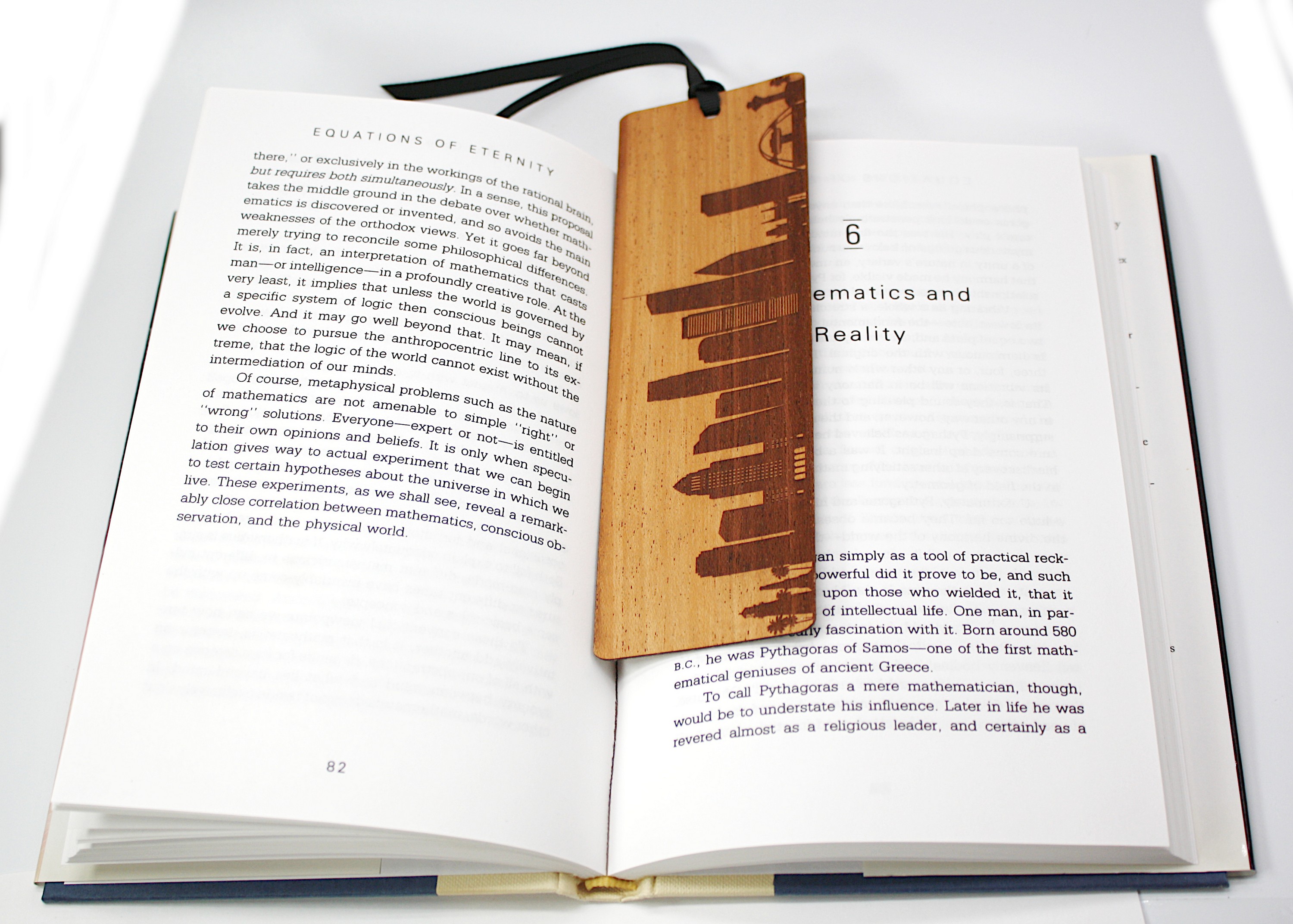 Large Real Wood Bookmark Slim 1