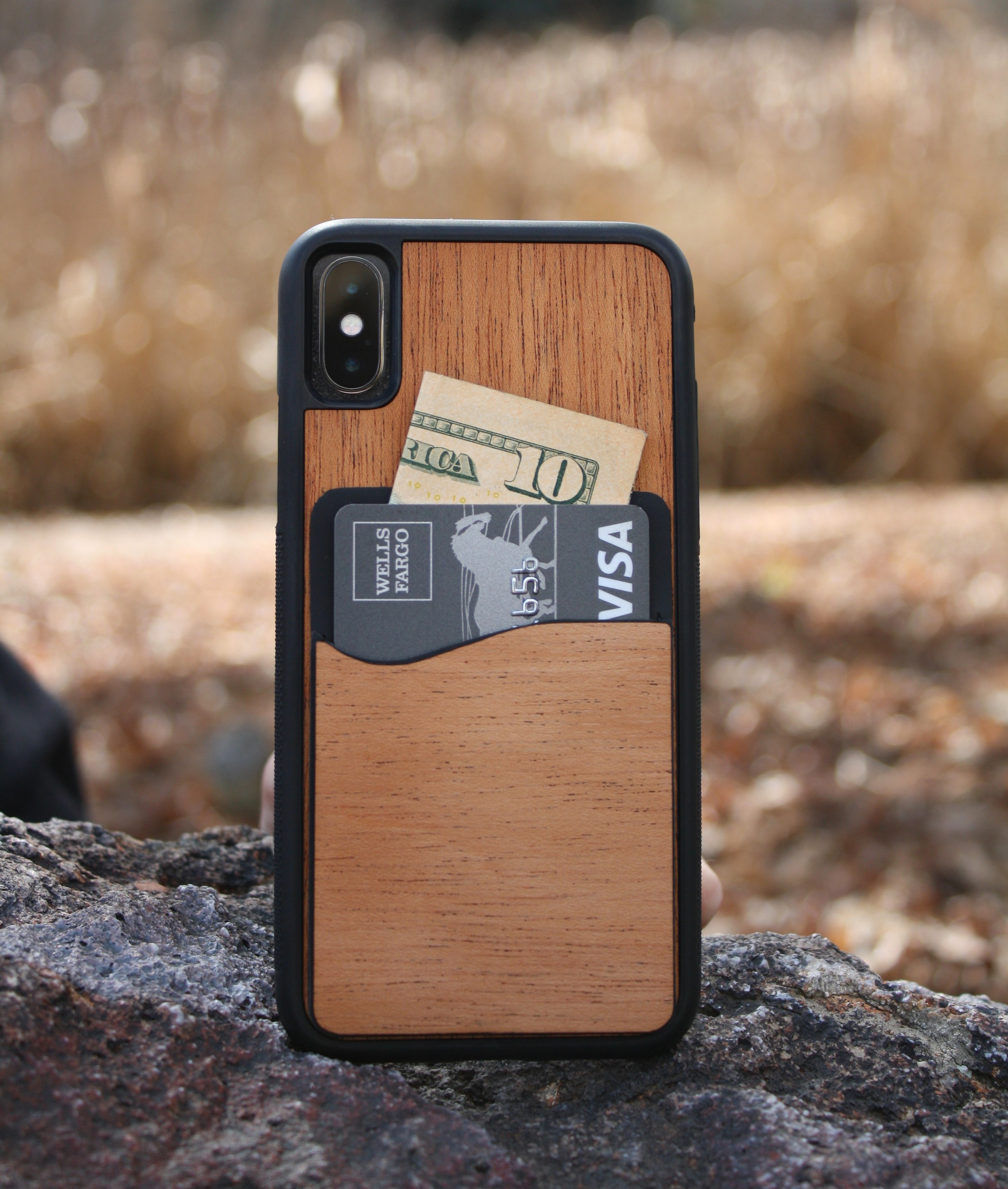 Wooden Mobile Phone Wallet (ANACORTES) 1