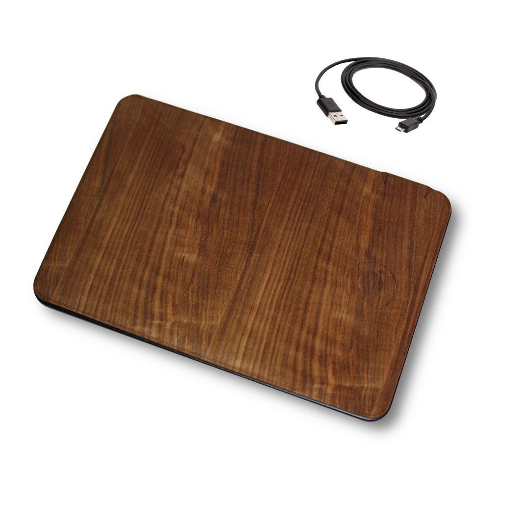 Oversize Wood Mousepad with 10 watt Qi Wireless Fast Charger (BALBOA) 1