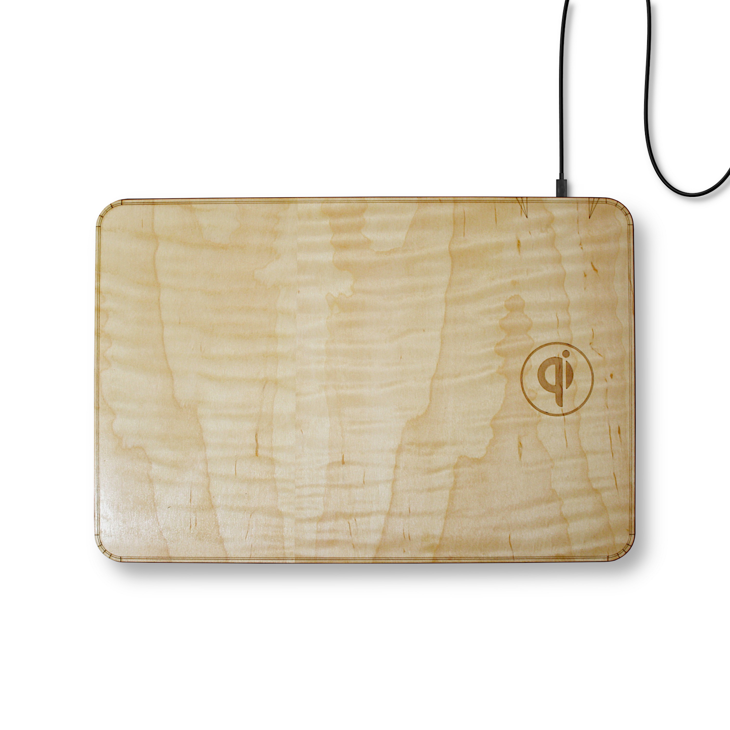 Oversize Wood Mousepad with 10 watt Qi Wireless Fast Charger (BALBOA) 1