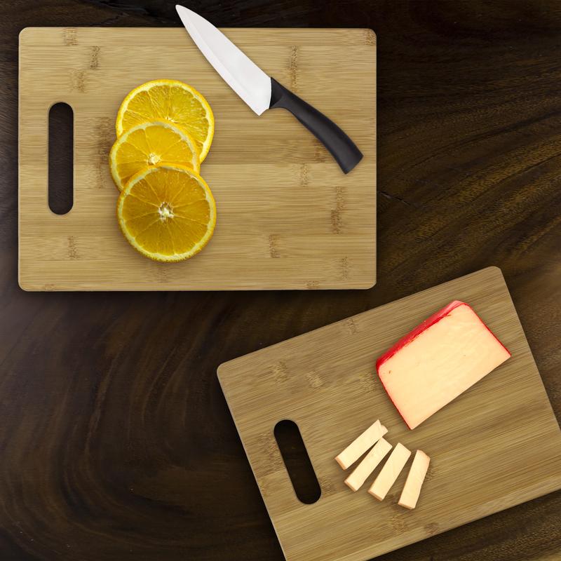 2 Pc Bamboo Cutting Board Set 1