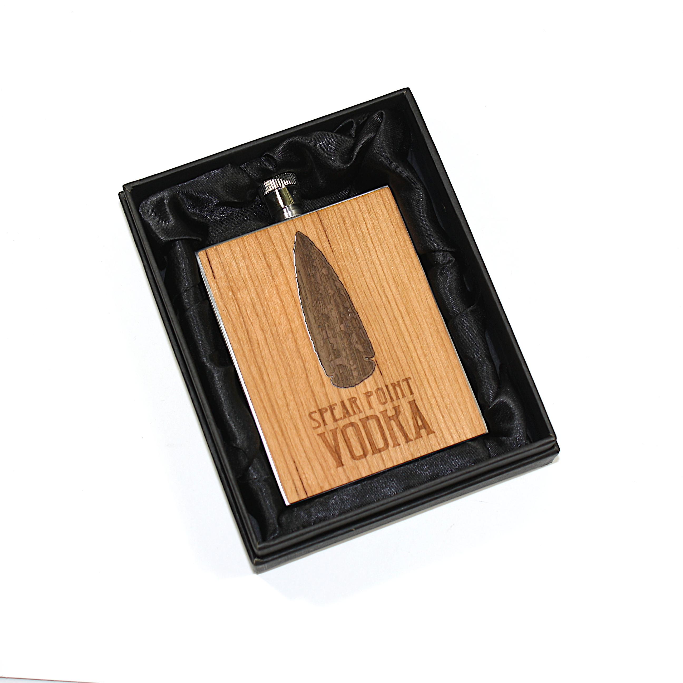 3 Oz. Wooden Hip Flask & Gift Box (WHISKEY) 1