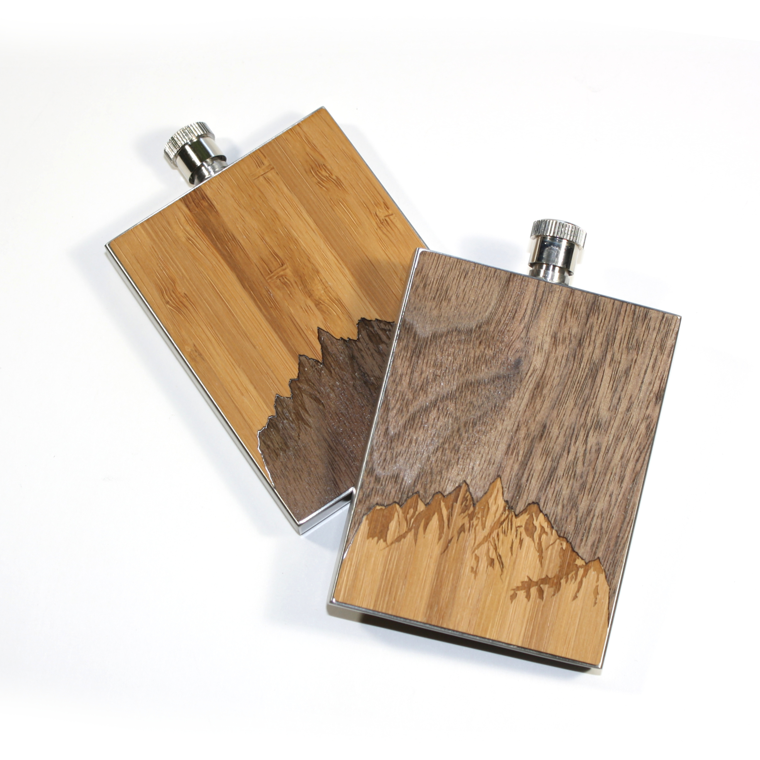 3 Oz. Wooden Hip Flask (YAKIMA) 1
