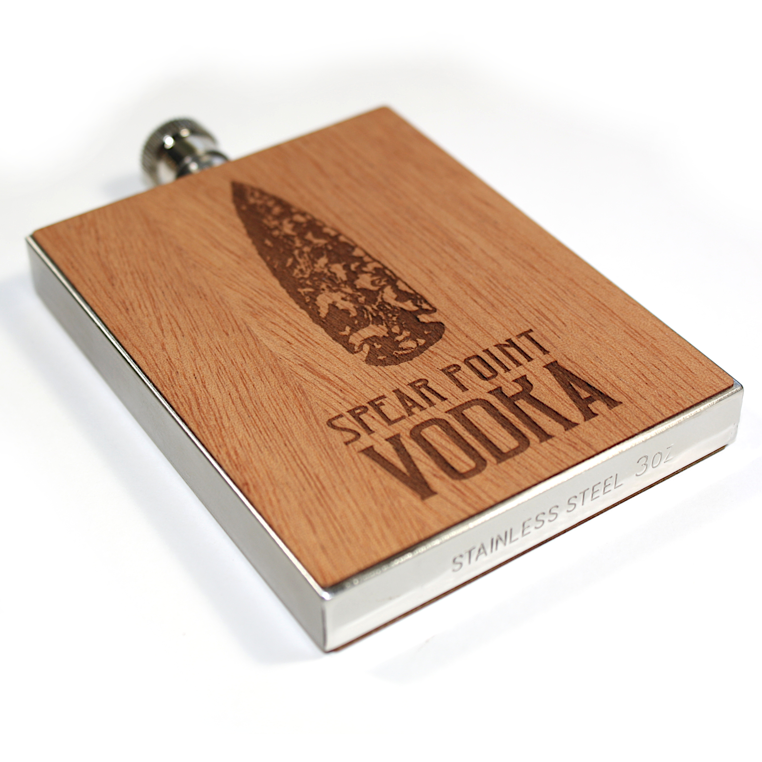 3 Oz. Wooden Hip Flask (YAKIMA) 1