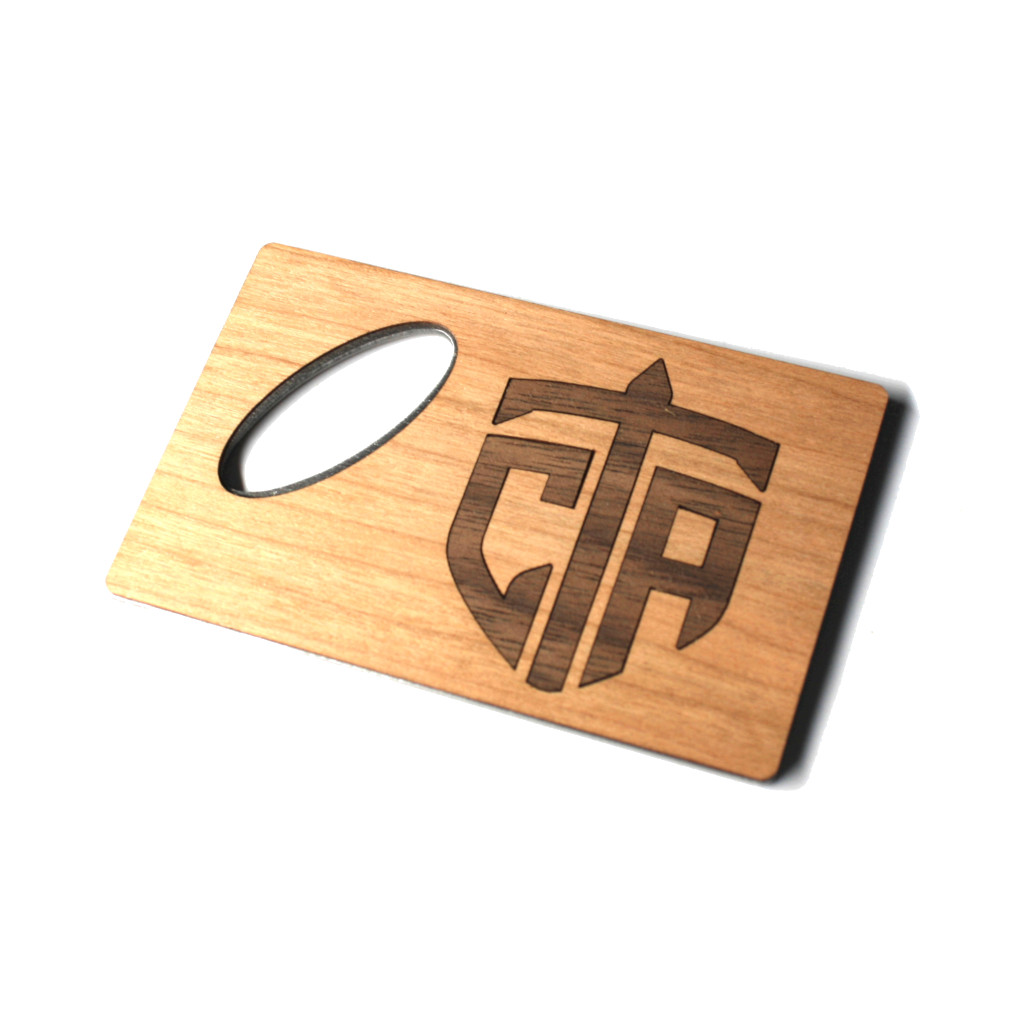 Wooden Credit Card Bottle Opener (CASCADE) 1