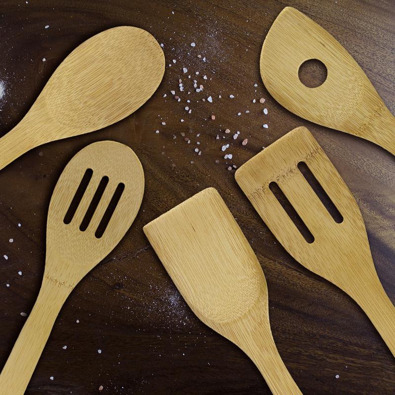 5 Piece Bamboo Utensil Set 1