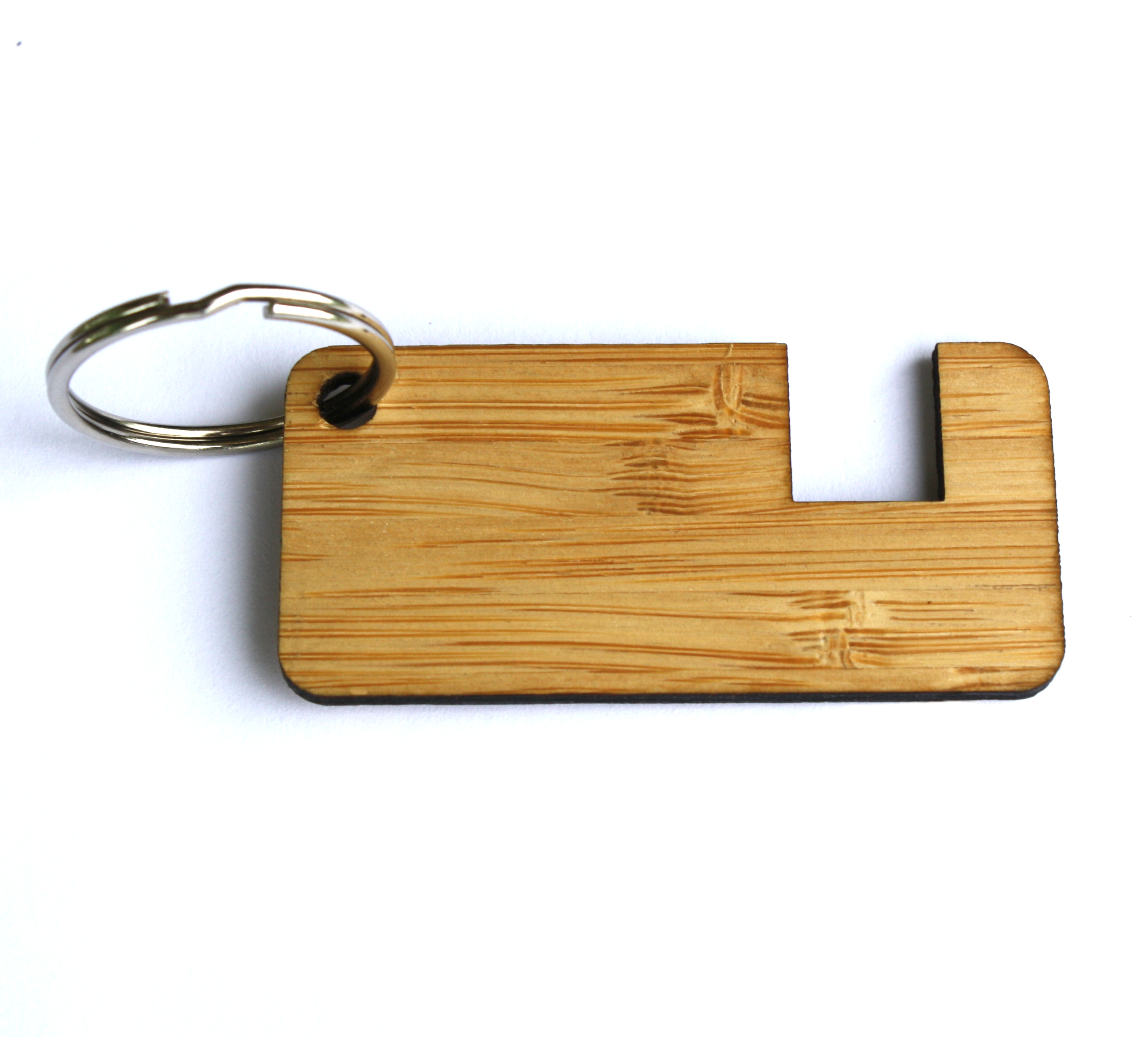Keychain Bamboo Phone Stand 1