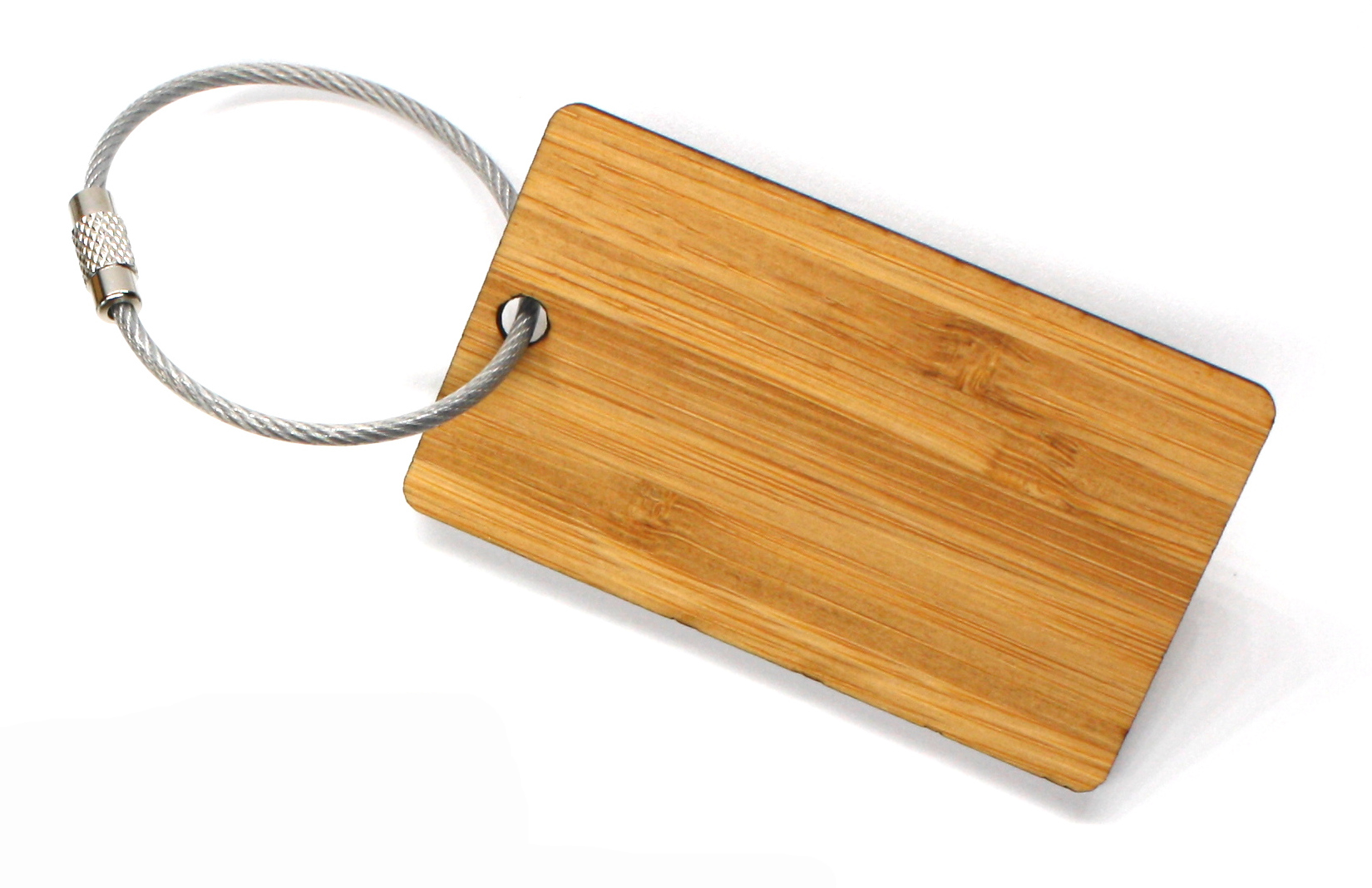 Small Wooden Keychain in Solid Bamboo (MIDDLEFORK) 1