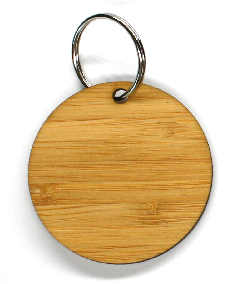 Small Wooden Keychain in Solid Bamboo (MIDDLEFORK) 1