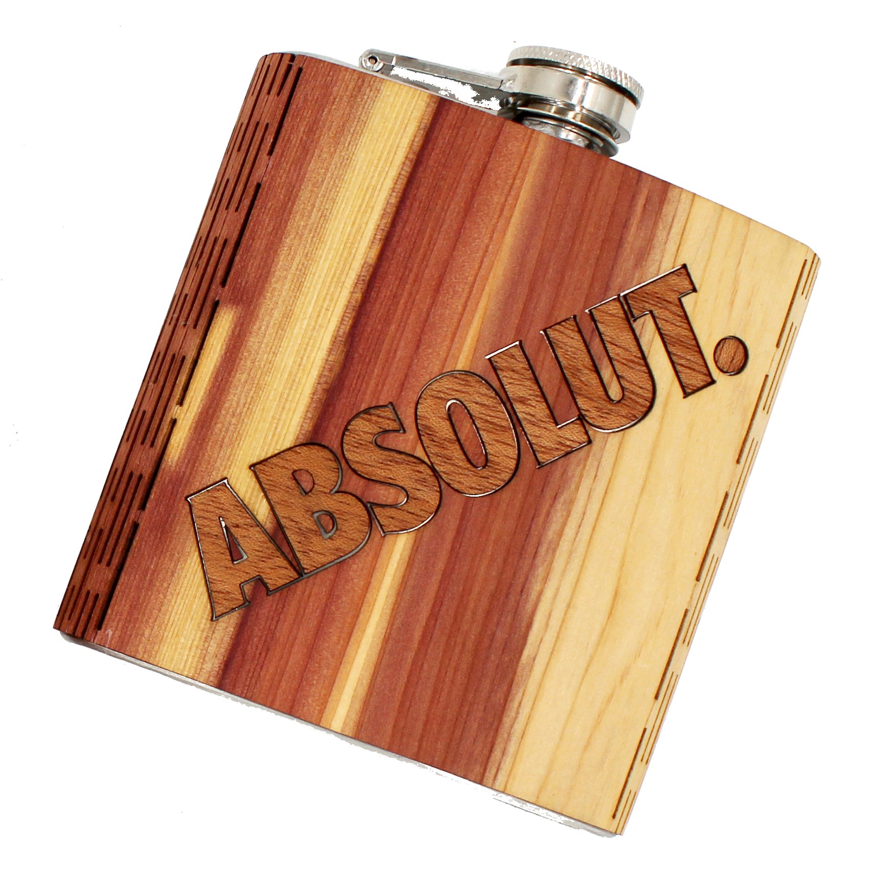 6 Oz. Wooden Hip Flask (COLUMBIA) 1